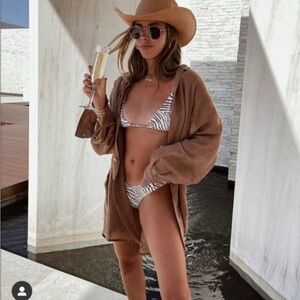 Tan Lines by Sivan Ayla Tulum Cover Up Latte Size 1 S/M